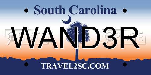 WAND3R South Carolina License Plate
