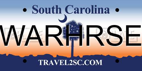 WARHRSE South Carolina License Plate