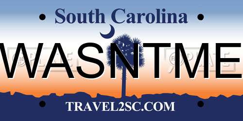 WASNTME South Carolina License Plate