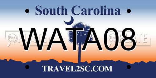 WATA08 South Carolina License Plate