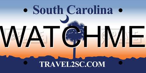 WATCHME South Carolina License Plate