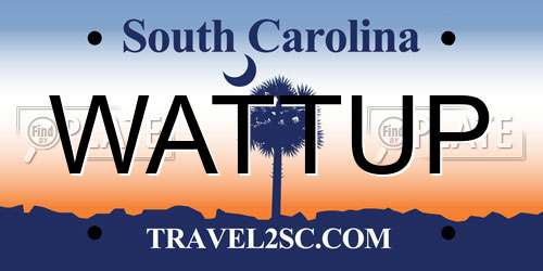 WATTUP South Carolina License Plate