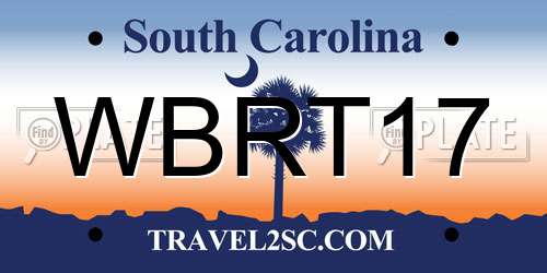 WBRT17 South Carolina License Plate