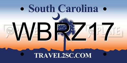 WBRZ17 South Carolina License Plate