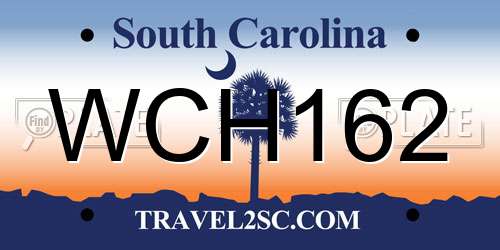 WCH162 South Carolina License Plate