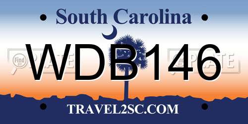 WDB146 South Carolina License Plate