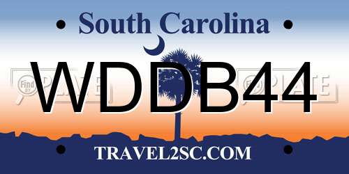 WDDB44 South Carolina License Plate