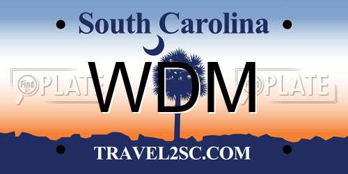 WDM South Carolina License Plate
