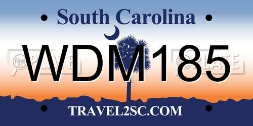 WDM185 South Carolina License Plate