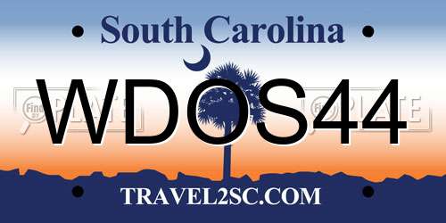 WDOS44 South Carolina License Plate