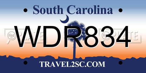 WDR834 South Carolina License Plate