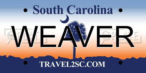 WEAVER South Carolina License Plate