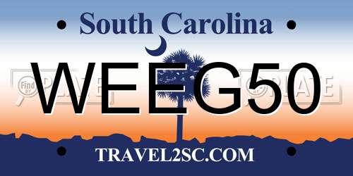 WEEG50 South Carolina License Plate