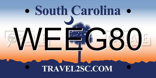 WEEG80 South Carolina License Plate