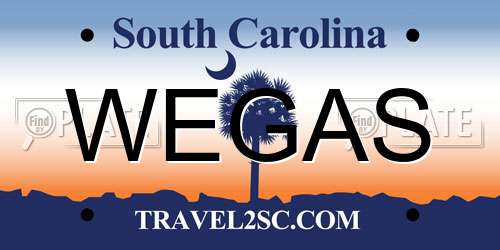 WEGAS South Carolina License Plate