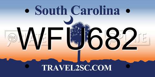 WFU682 South Carolina License Plate