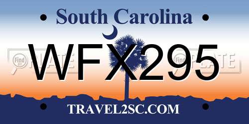 WFX295 South Carolina License Plate