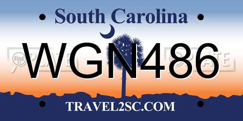 WGN486 South Carolina License Plate