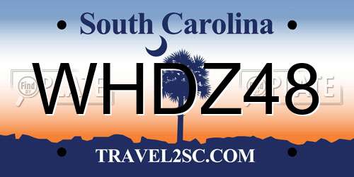 WHDZ48 South Carolina License Plate