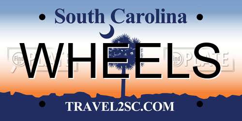 WHEELS South Carolina License Plate