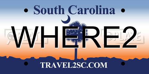 WHERE2 South Carolina License Plate