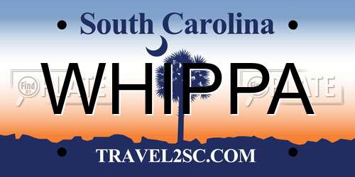WHIPPA South Carolina License Plate