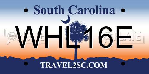 WHL16E South Carolina License Plate