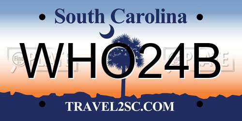 WHO24B South Carolina License Plate