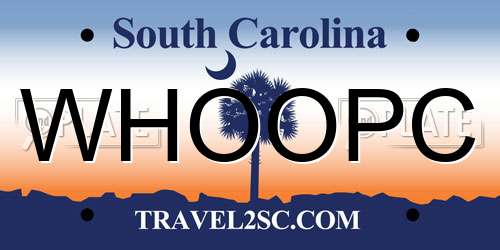 WHOOPC South Carolina License Plate