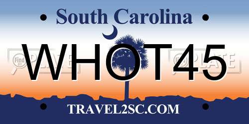 WHOT45 South Carolina License Plate