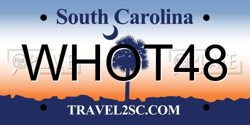 WHOT48 South Carolina License Plate