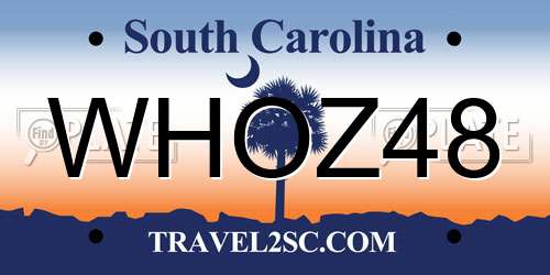 WHOZ48 South Carolina License Plate