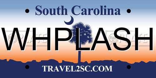 WHPLASH South Carolina License Plate