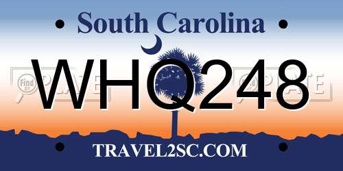 WHQ248 South Carolina License Plate