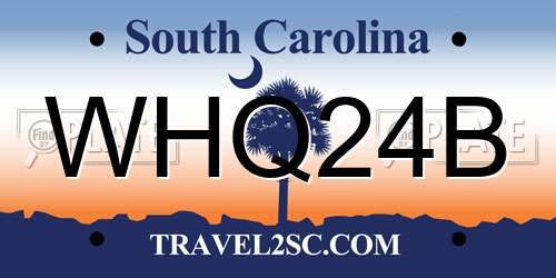 WHQ24B South Carolina License Plate