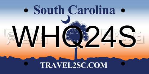 WHQ24S South Carolina License Plate