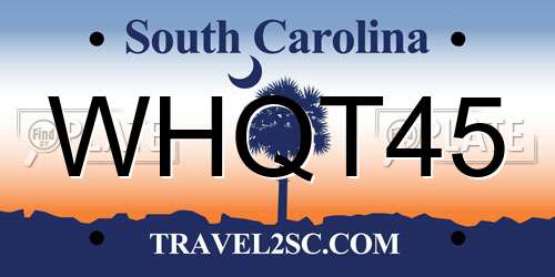 WHQT45 South Carolina License Plate