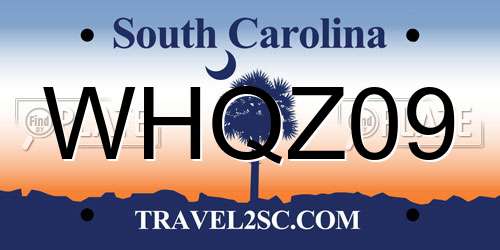 WHQZ09 South Carolina License Plate
