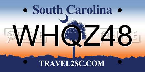 WHQZ48 South Carolina License Plate