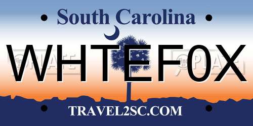 WHTEF0X South Carolina License Plate