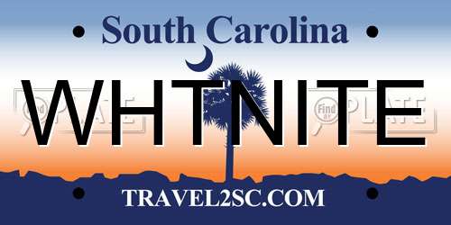 WHTNITE South Carolina License Plate