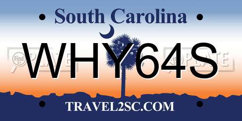WHY64S South Carolina License Plate