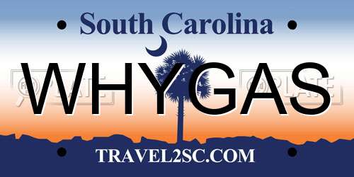 WHYGAS South Carolina License Plate
