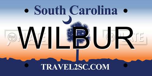 WILBUR South Carolina License Plate