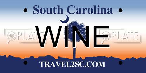 WINE South Carolina License Plate