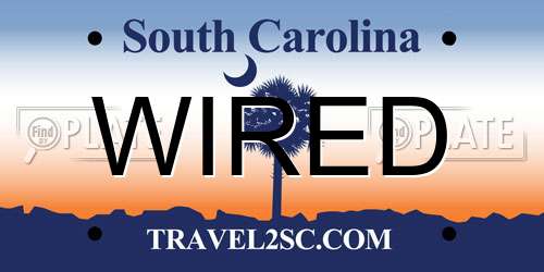 WIRED South Carolina License Plate