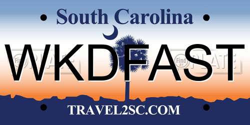WKDFAST South Carolina License Plate