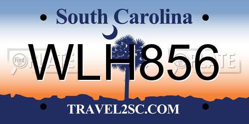 WLH856 South Carolina License Plate