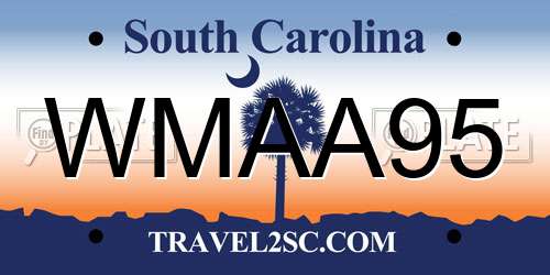 WMAA95 South Carolina License Plate