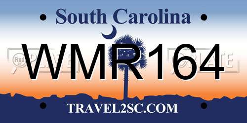 WMR164 South Carolina License Plate